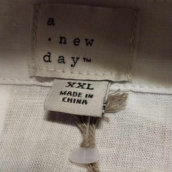 NWT A New Day Women white Tie Front Tank Top Size XXL - Picture 11 of 13